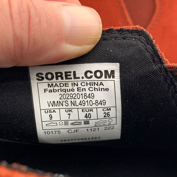 Sorel Joan of Arc burnt orange suede Wedge Ankle Boots Womens size 9 NWOT - Picture 11 of 14
